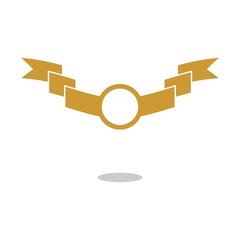 Banner with ribbon icon vector