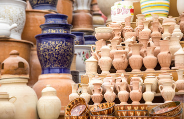 Fototapeta na wymiar Islamic-style ceramic utensils.