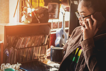 woman talking on the phone
