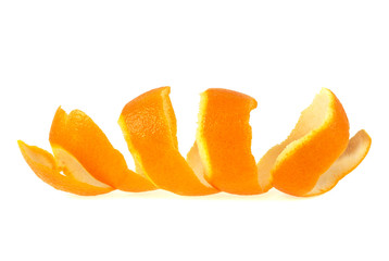 Fototapeta na wymiar Skin of orange isolated on a white background