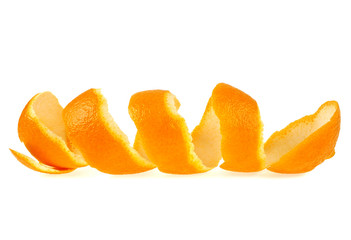 Skin of orange isolated on a white background