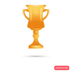 Beautiful golden trophy cup icon