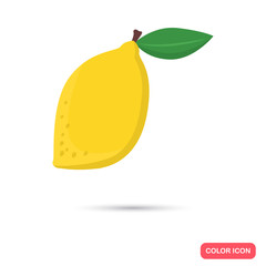 Casino slot machines lemon color flat icon