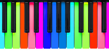 Fototapeta premium Rainbow piano keys