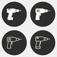 Drill icon set.