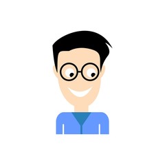 Smile face people vector illustration