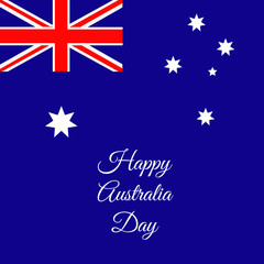 Obraz na płótnie Canvas Vector illustration of Australia flag for Happy Day card eps 10