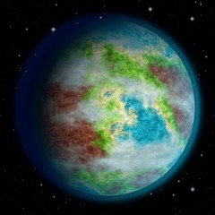 Hilly green planet texture, Earth-like