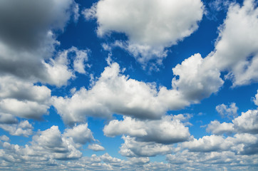 Cumulus Clouds on blue sky