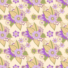 Zentangle abstract flowers. Doodle flower. Vector illustration