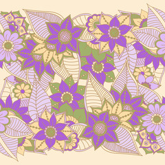 Zentangle abstract flowers. Doodle flower. Vector illustration