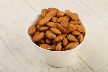 Almond in the bowl