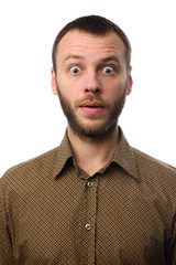 shocked man with a beard