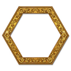frame gold color with shadow
