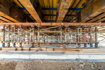 Bridge over the river under construction