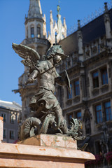 Obraz premium Statue an der Mariensäule | München