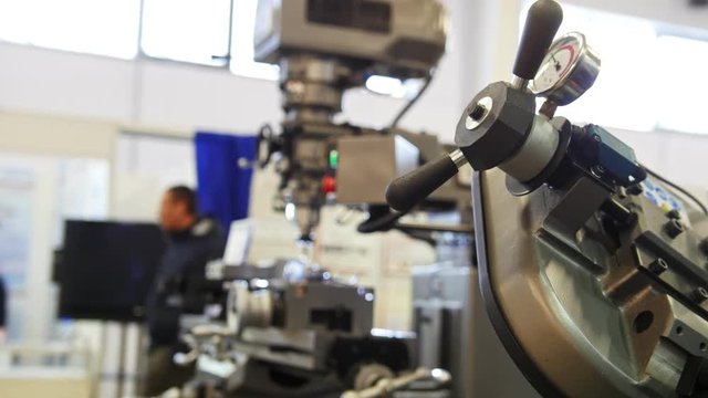 Machinery industry - lathe machine at factory