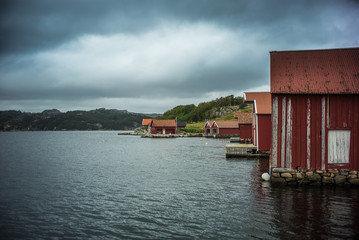 Obraz premium Classic, red Norwegian house