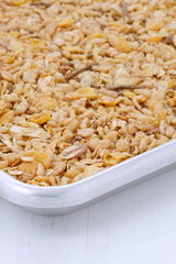 Delicious organic muesli cereal