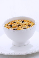 Delicious organic muesli cereal