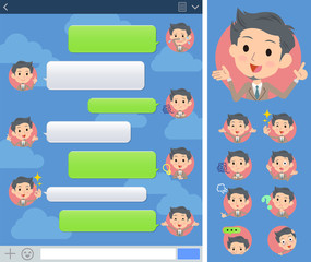 Beige suit short hair beard man sns window