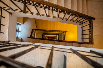 Color picture of rectangle shaped staircase spiral - 132402037