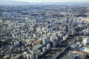 Fototapeta na wymiar modern cityscape aerial view