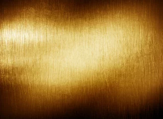 Fotobehang golden metal plate background © Eky Chan