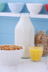 Delicious muesli breakfast