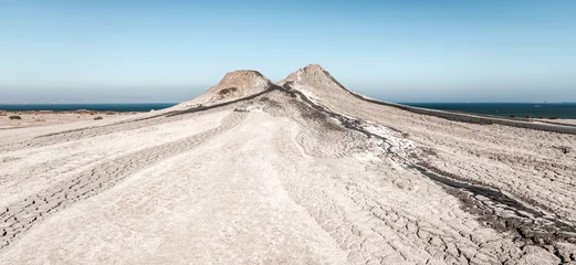 Printed roller blinds Vulcano Mud volcano eructation