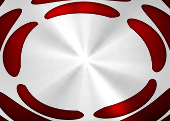 Obraz premium abstract metal design with red background