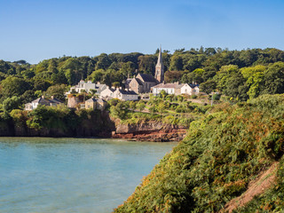Dunmore East bay on beautiful Autumn day, Republic of Ireland