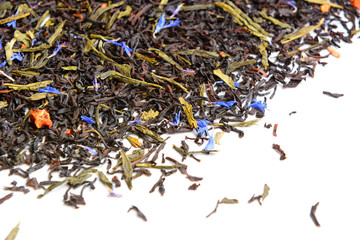 mix tea isolated on white