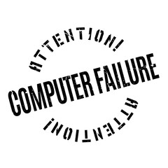 Computer Failure rubber stamp. Grunge design with dust scratches. Effects can be easily removed for a clean, crisp look. Color is easily changed.