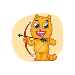 Cat Happy Shoots from Bow