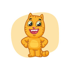 Cat Keeps Paws on Waist