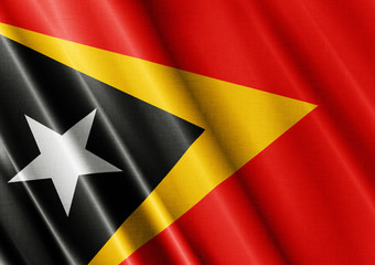 Obraz premium East Timor waving flag close