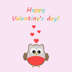 Vector greeting card on the theme of Valentine's day celebrations.