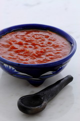 Artisan red hot chili sauce
