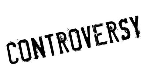 Controversy rubber stamp. Grunge design with dust scratches. Effects can be easily removed for a clean, crisp look. Color is easily changed.