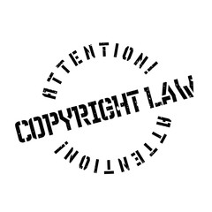 Copyright Law rubber stamp. Grunge design with dust scratches. Effects can be easily removed for a clean, crisp look. Color is easily changed.