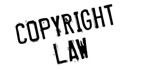 Copyright Law rubber stamp. Grunge design with dust scratches. Effects can be easily removed for a clean, crisp look. Color is easily changed.