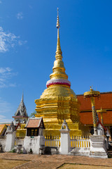 Wat Pong Sanuk Tai Temple in Lampang province, Thailand