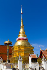 Wat Pong Sanuk Tai Temple in Lampang province, Thailand