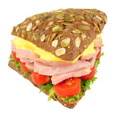 Ham Salad Sandwich On Pumpernickel Bread