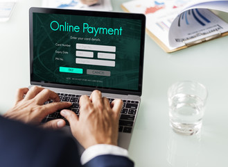 Online Payment Card Information Concept