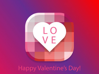 Happy Valentines Day Love Icon