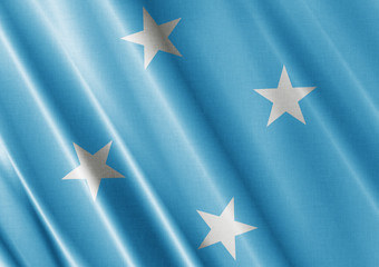 Fegerate States of Micronesia waving flag close