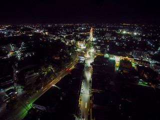 Night View in Northern City, Thailand