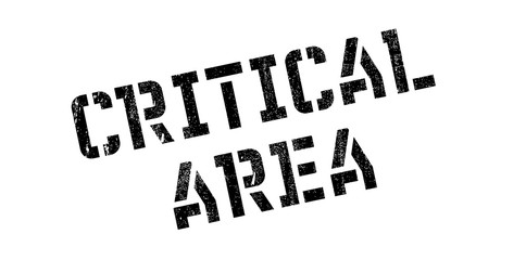 Fototapeta premium Critical Area rubber stamp. Grunge design with dust scratches. Effects can be easily removed for a clean, crisp look. Color is easily changed.